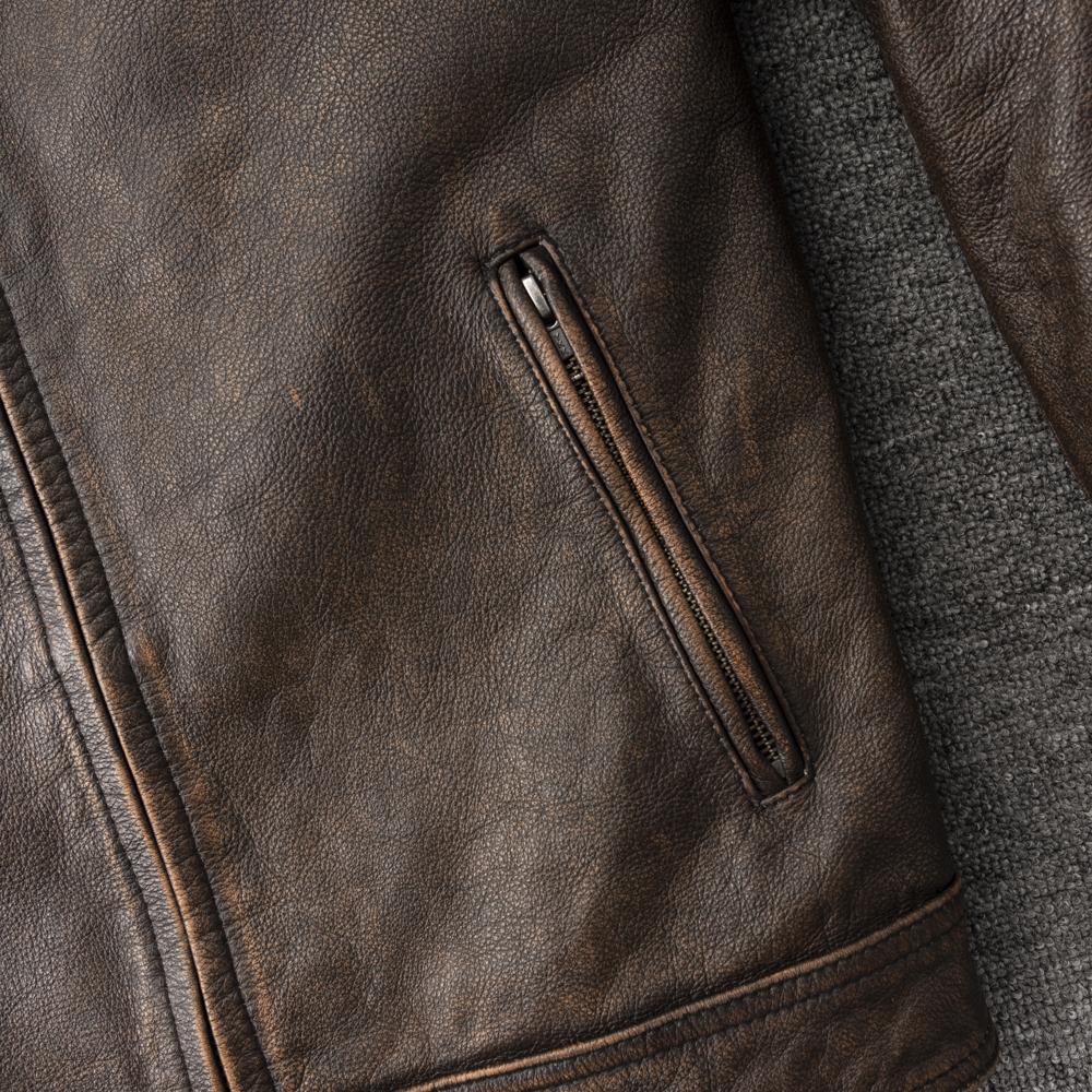 Vintage Yellow Brown Genuine Cow Men Leather Jacket Soft Slim Fit Short Slim Real Cowhide Bomber Coat Spring Autumn