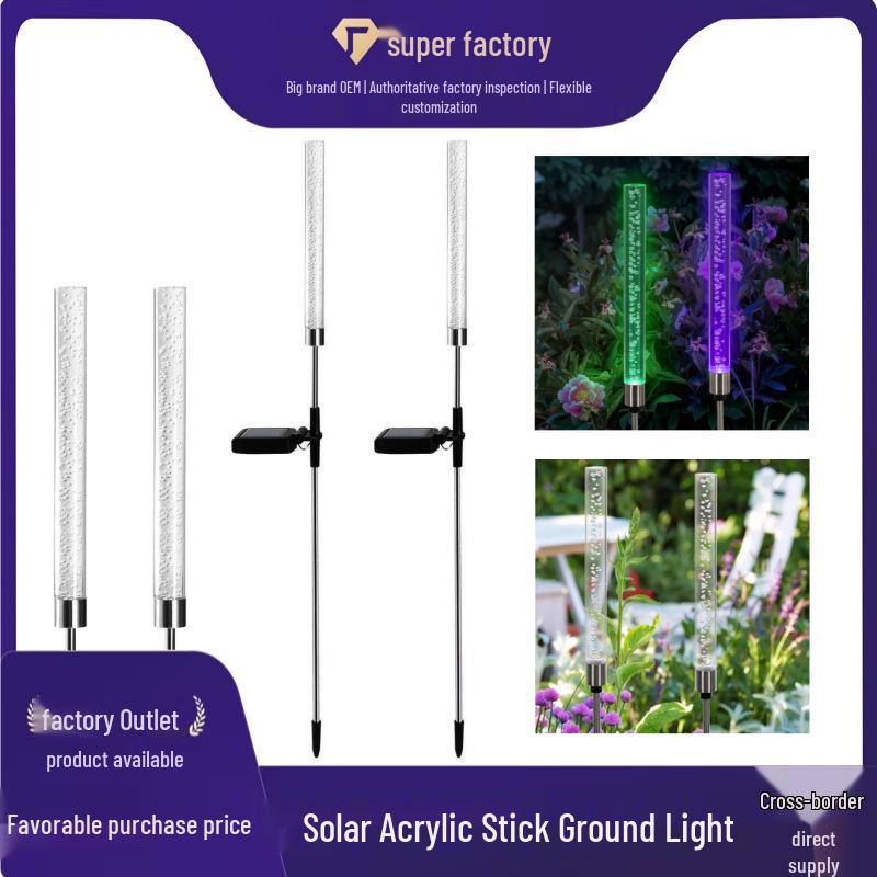 European-Style Outdoor Solar Bubble Crystal Stake Light - Waterproof, Colorful, Night Atmosphere Garden Lighting