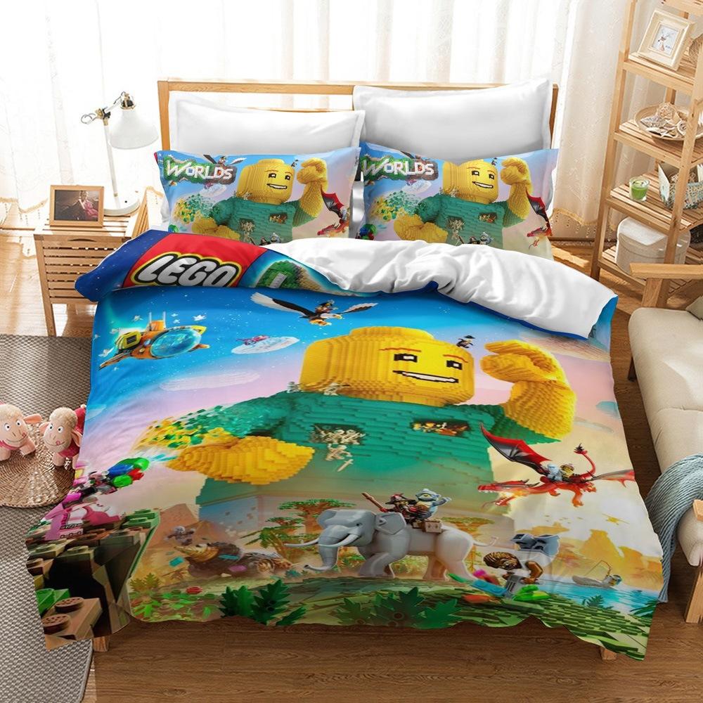 Bedding Kit, Lego Series Size Three-Piece Set Can Be Used For 3D Digital Printing
