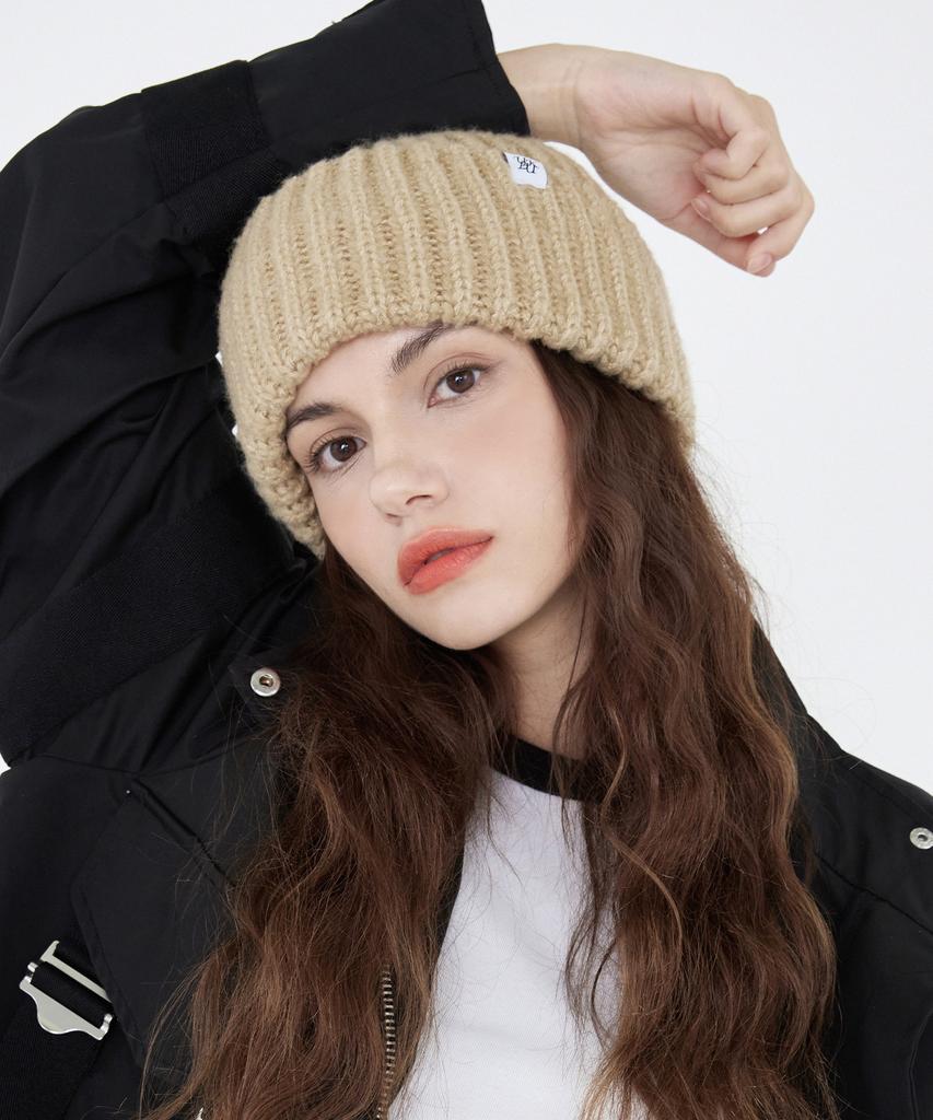 ULUK Lucida White Label Basic Thick Knitting Beanie_Beige