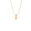 Titanium steel stainless steel small gold brick necklace geometric clavicle chain pendant hot-selling Internet celebrity jewelry