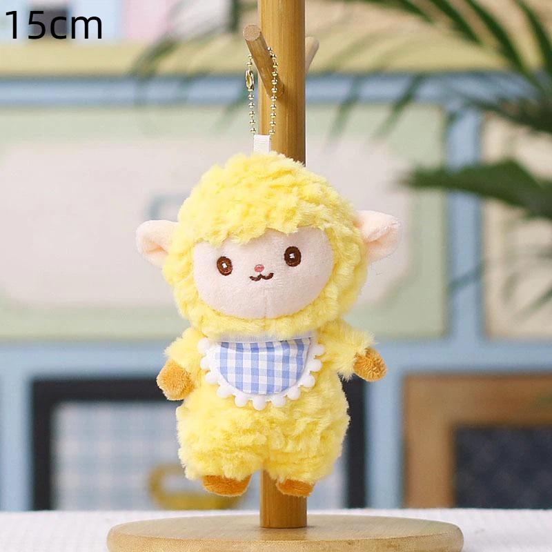 Fluffy Sheep Plush Keychain Cute Soft Furry Charm for Luggage Decor Kids Christmas Holiday Souvenir Gifts