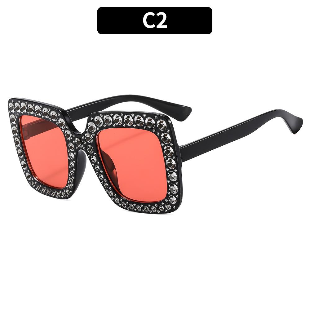fashion classic gypsy big frame sunglasses personalized versatile street shot diamond-encrusted sunglasses popular women's glasses