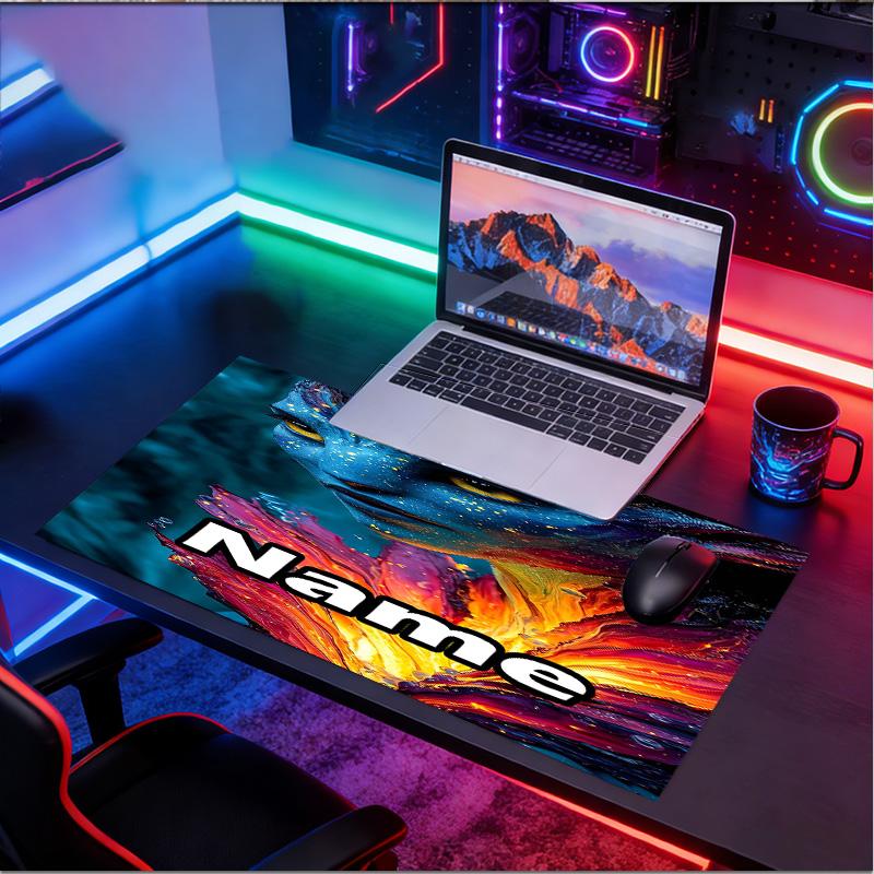 Custom Name Personalized Avatar Pattern Mousepad, Laptop PC Desk Mat, Decorative Desk Mat for Home Keyboard Pad Gift