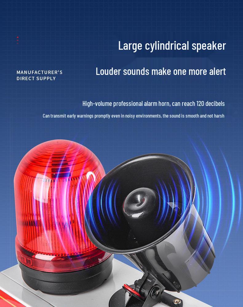 Hand-Cranked Wireless Sound & Light Alarm Device