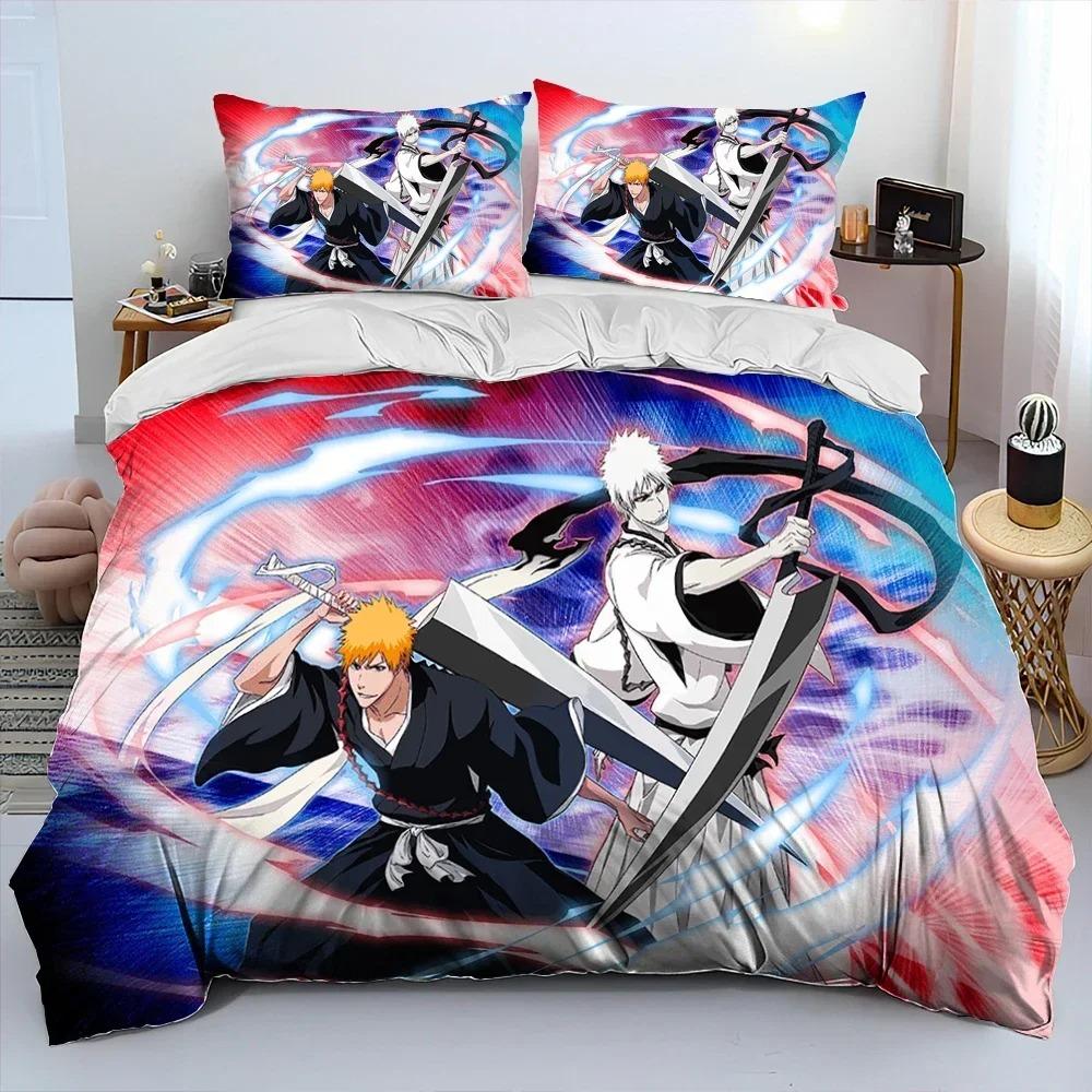 3D Anime Bleach Japan Cartoon Bedding Set Bedroom Soft Modern Bedspreads Comefortable Duvet Cover Quilt Cover And Pillowcase