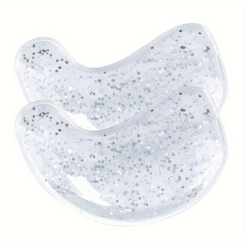 1 Pair Reusable Glitter Sequin Gel Eye Mask - Dual Temperature, Hot & Cold Compress Therapy for Soothing Puffy Eyes, Dark Circles, Migraine Relief