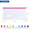 Tamaki 10 Pack Zipper Plastic Envelopes, Small Plastic Envelopes, A6 Size for Pencil Case Bulk, Bill Bag, 10 Color (9x4.7 Inch)