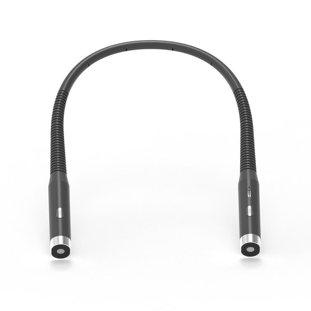Foldable Double Head USB-Charged LED Neck Reading Lamp with Three Colors