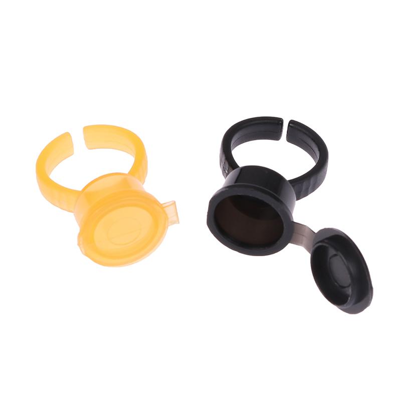 50Pcs Tattoo Pigment Ink Ring Cup Holder With Lid Cover Cap For Microblading