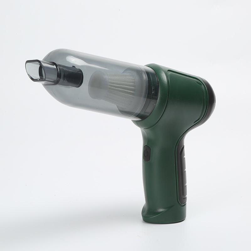 

Портативный мини-беспроводной автомобильный пылесос с высокой мощностью всасывания темно-зеленого