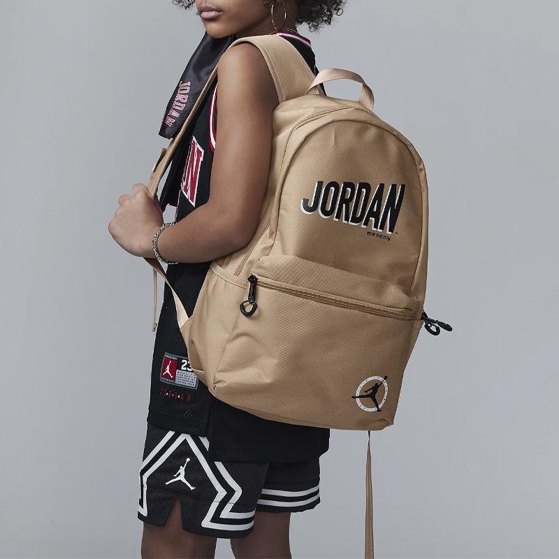 Jordan Classic Style Design Large Capacity Polyester Backpack Men Backpacks Desert-Yellow FJ6812-283