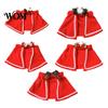 Cat Holiday Costume Pet Christmas Cape with Bow, Red Cloak for Small Medium Dogs & Cats, Outfit White Wavy Trim, Festive Apparel Pets Dog