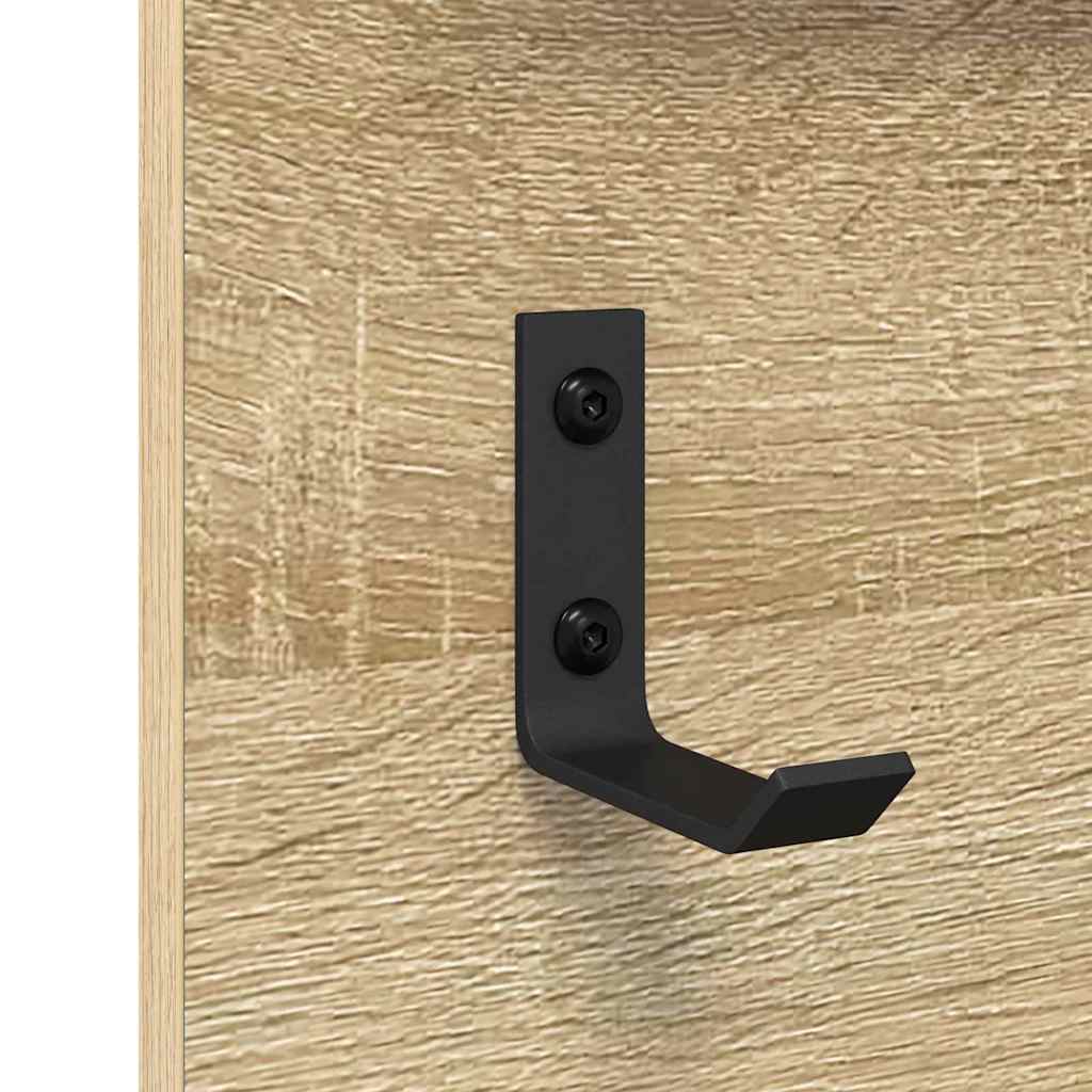 Wall Mounted Nightstand in Sonoma Oak 70 x 10 x 90 cm