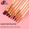 Watercolor & Oil Painting Nylon Brush Set - 8 Piece Mixed Bristle Heads