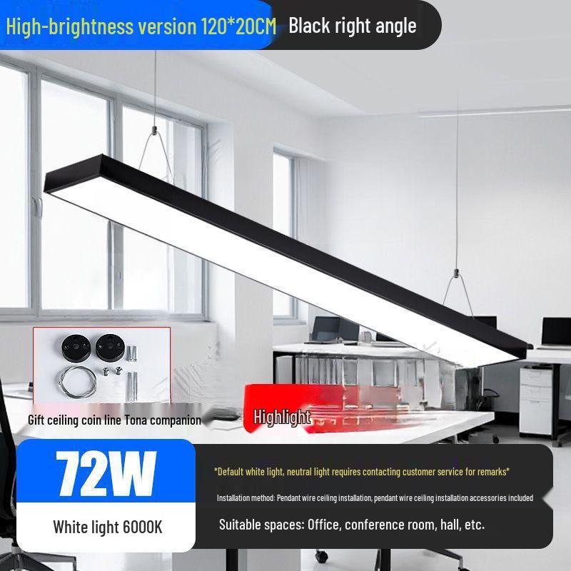Minimalist Rectangular LED Pendant Light for Barber Shop, Office, or Living Room Ceiling