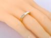 JeeMango Titanium Stainless Steel Geometric Square Cubic Zirconia Rings 18K Gold Plated Bohemia Shell Ring For Women R21028