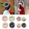 Large Intestine Hair Rings Scrunchies Big Flower Hair Rope Lovely Hair Bands for Daily and Party Use