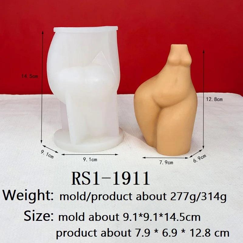 Nová silikonová forma na svíčku Žena v polovině těla DIY Jednoduchá abstraktní umělecká ozdoba lidského těla Pryskyřičná silikonová forma Sádrová forma Forma na mýdlo