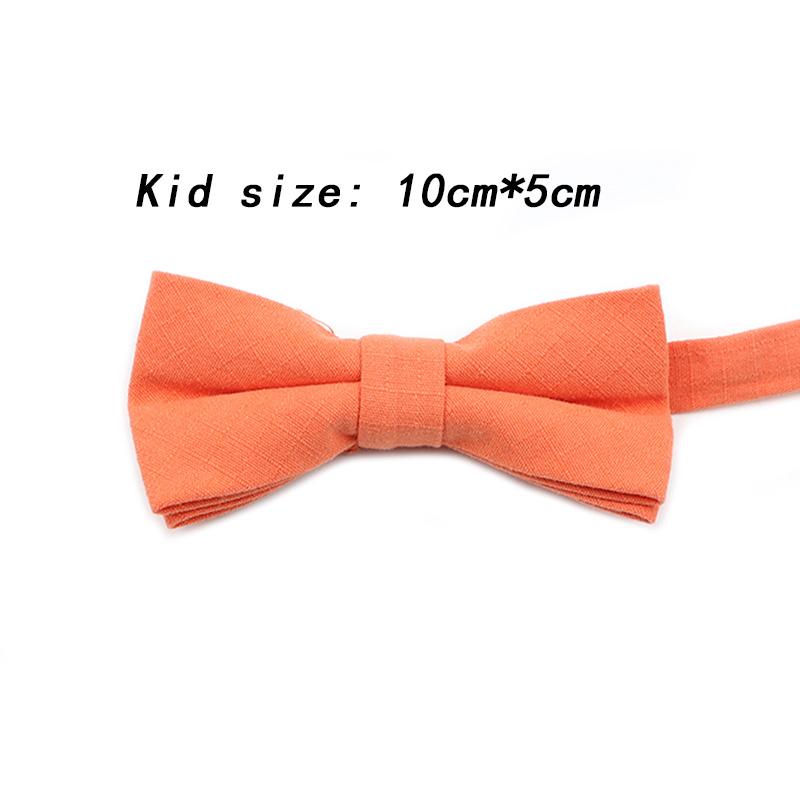 New Color Light Green Pink Peach Solid Cotton Parent-Child Bowtie Sets Kids Pet Men Women Butterfly Daily Cravat Gift Accessory