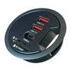 Tischtauglicher USB 3.0-Hub mit Tülle (Durchmesser 2,36" oder 60MM) 2 Port Typ-A und 1 Port Typ-C mit SD/TF-Kartenleser zum Laden und zur Datenübertragung
