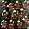 Cross Border Gingerbread Man Christmas Pendant Christmas Tree Decoration Scene Arrangement Props Plush Chef Gingerbread Man