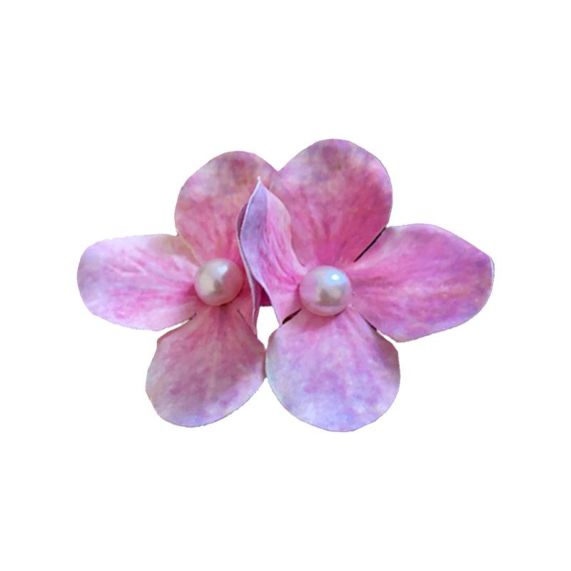 Frühlingsperlen-Blumen-Haarspange - Pastoraler Entenschnabel-Zusatz