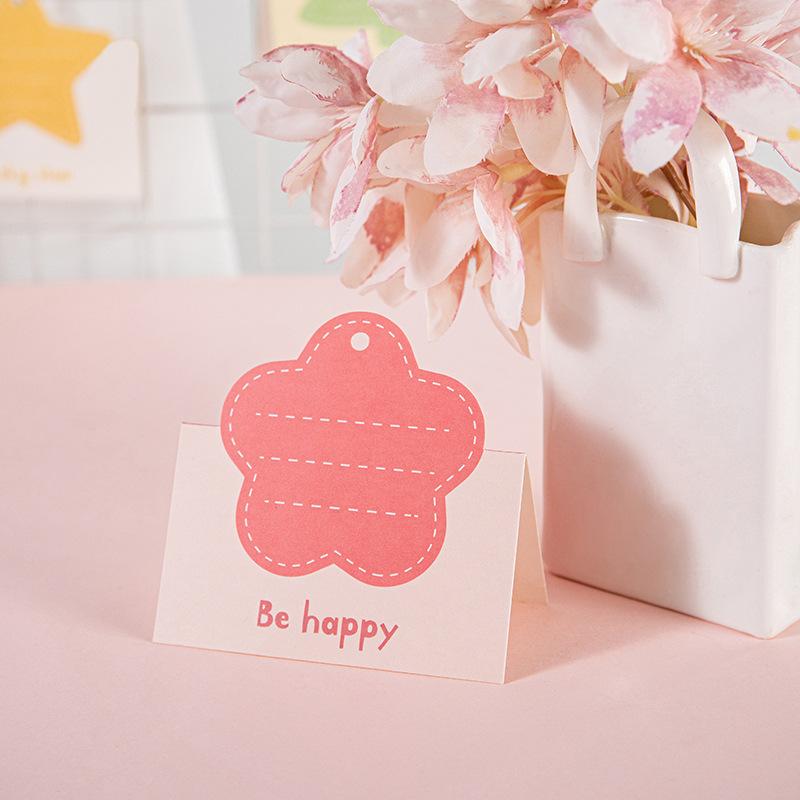 

10pcs/set Love Heart Greeting Cards With Rope Christmas Cards Holiday Gifts Congratualtions Paper Gift Thank You Card