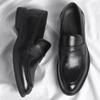 Fashion Black British Style Shoes Luxury Brand Loafers Men Leather Thick-soled Cowhide Business Shoes Designer Men's Shoes High Quality