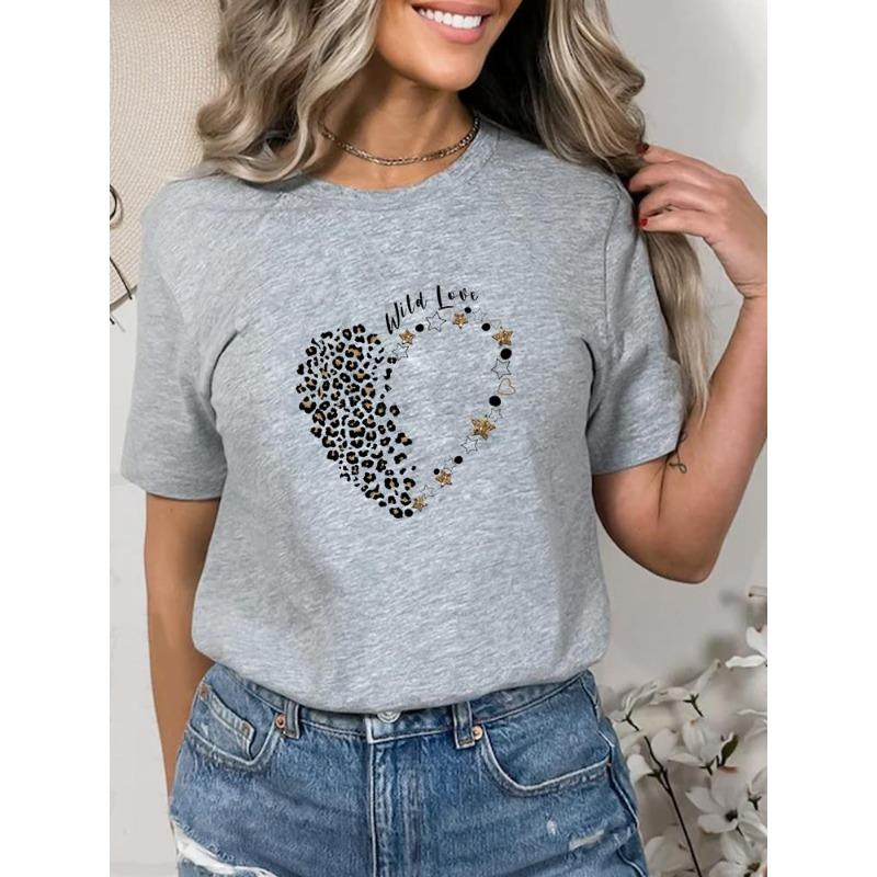 3d pattern printing short-sleeved summer graphic T-shirt ladies fashion women's clothing tops