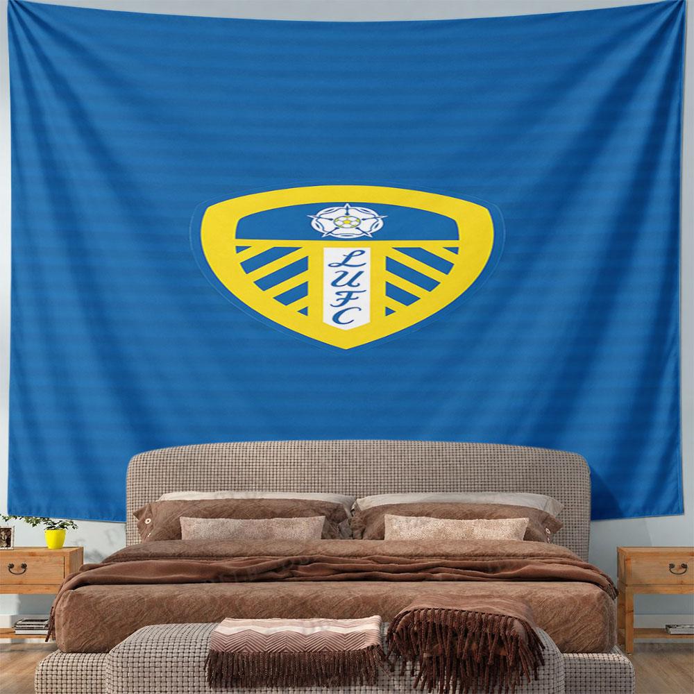 "LUFC Logo on Blue Background" Pattern Wall Hanging Tapestry Decorative Tapestry Home Decor for Bedroom and Living Room