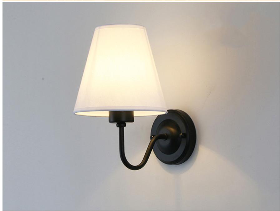 E27 new fabric Retro simple wall lamp four colors lampshade apply to bedside lamp for bedroom living room decoration lamp
