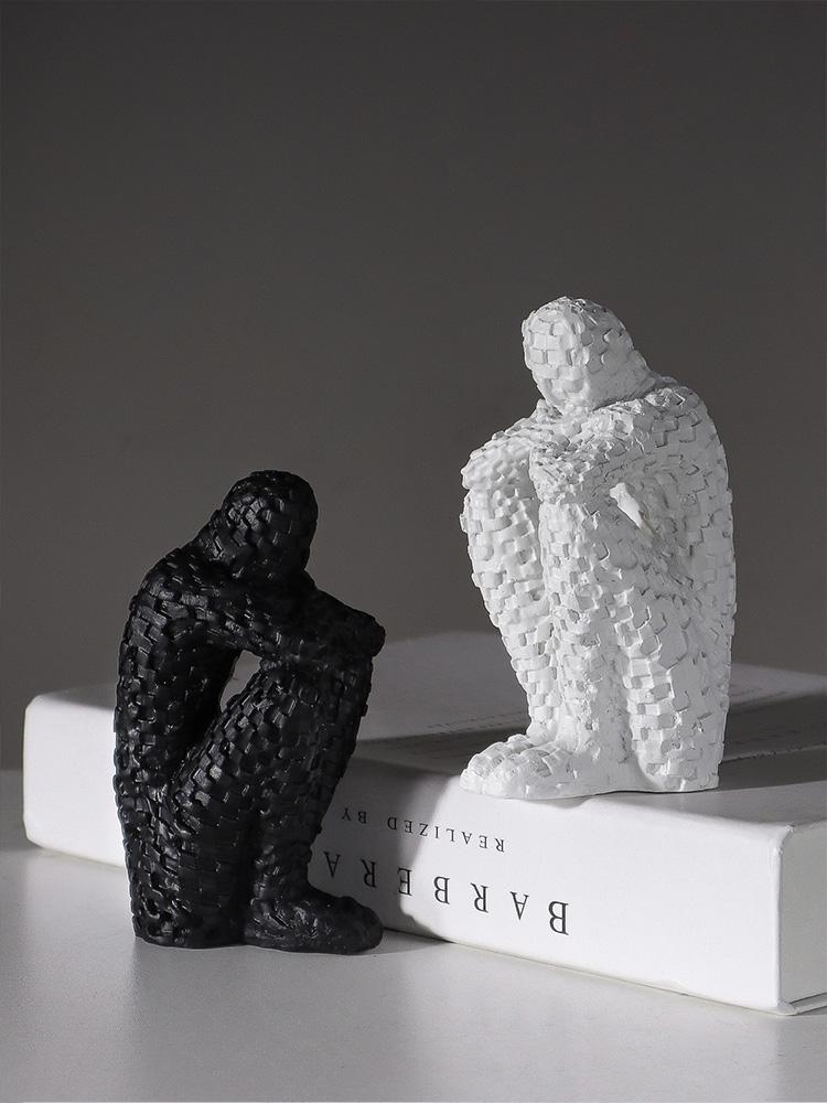 1 Stück Moderne Minimalistische Mosaikfigur Harzdekor für Zuhause Wohnzimmer, Arbeitszimmer und Büro