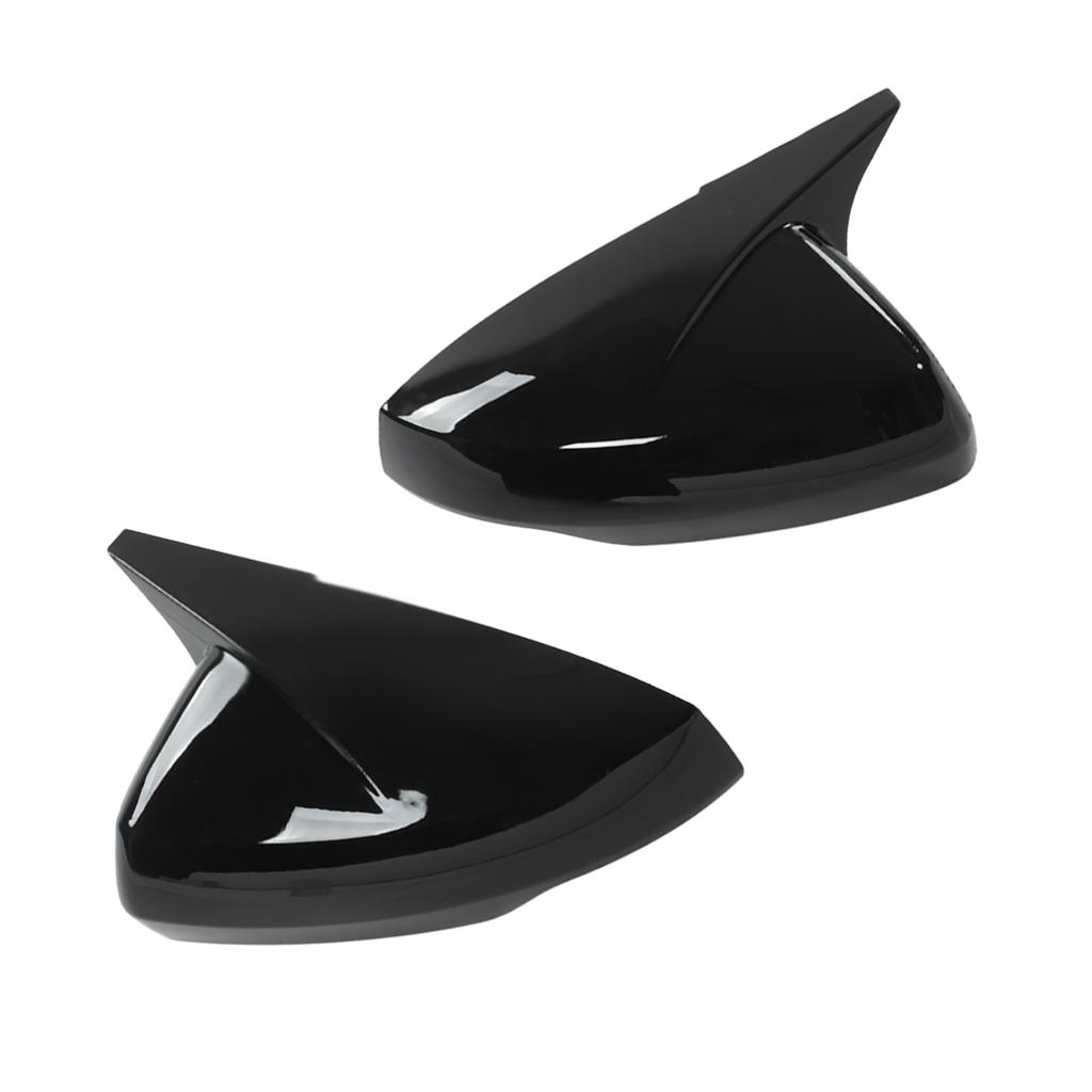 Pair Rr View Mirror Protective Covers Left Right Snap In Replacement for MK6 2018+(Glossy Black )