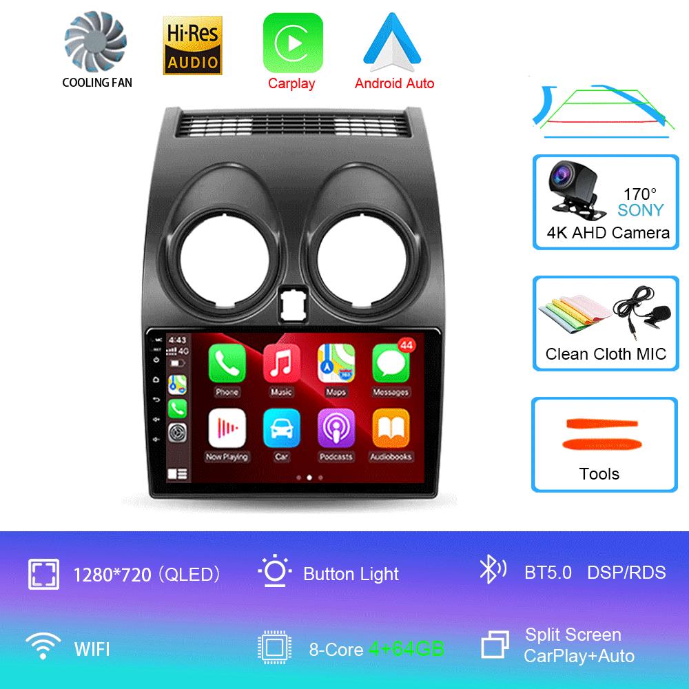 Android 14 Car Radio For Nissan Qashqai 1 J10 2006 - 2013 Multimedia Video Player Navigation GPS No 2din 2 din