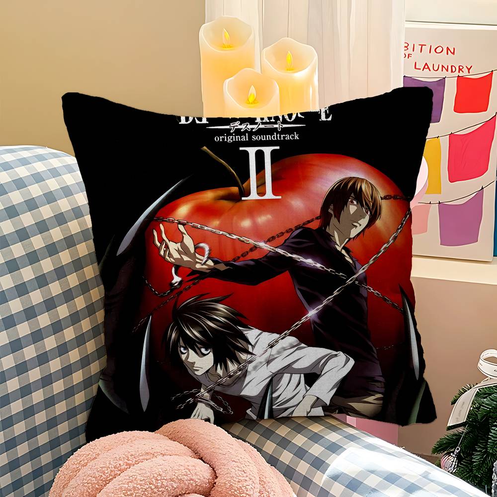 Anime-Kissen mit Todesbotschaft – Geschenkidee für Zuhause, Büro oder Schlafzimmer – Sofakissen, Autokissenbezug
