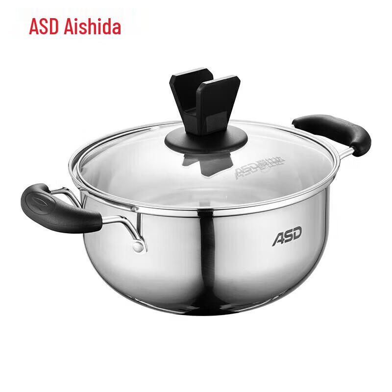 ASD YUECHU Stainless Steel Soup Pot with Glass Lid