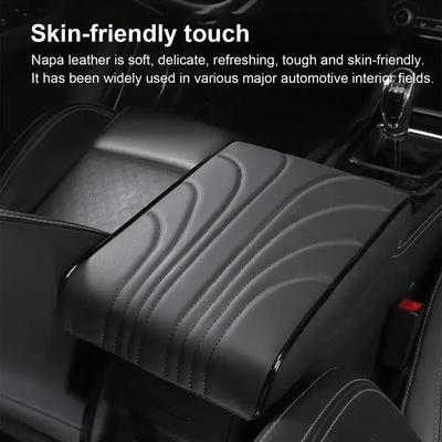 Tapis Épais pour Accoudoir de Voiture Couvercle Doux Confortable pour Console Centrale Sangle Élastique Support de Coude Antidérapant pour Voiture Coussin de Protection