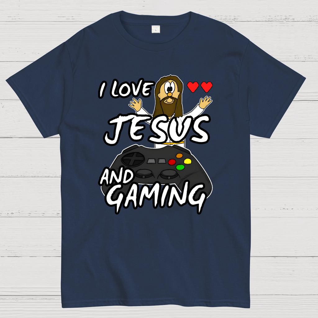 I Love Jesus And Gaming Cotton Summer Casual Cool Loose T-Shirt