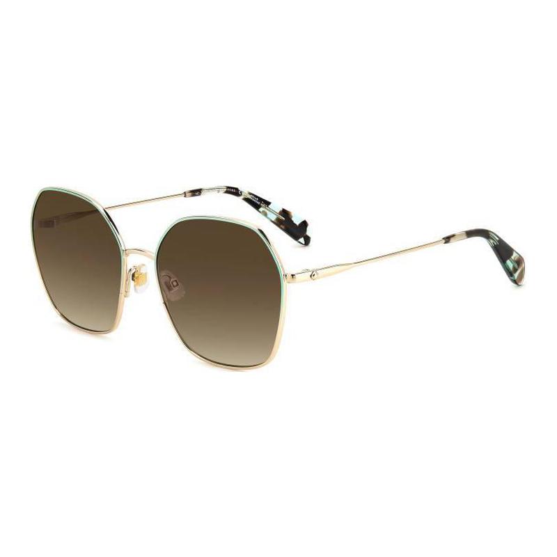 Kate Spade Brand Logo Metal Square Sunglasses Women s Gold KENNA-G-S-LKSF7HA