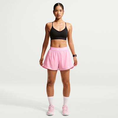 Nike Pro Sports Shorts Women s Rise Pink/White M