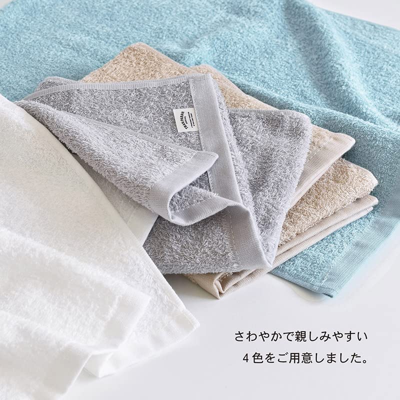 Transparan Face Set of Furetemi Senshu Low Shedding Japanese-Made Towels, 3, Towels, Quick-Drying, Absorbent, Thin, 100% Cotton, (Gray)