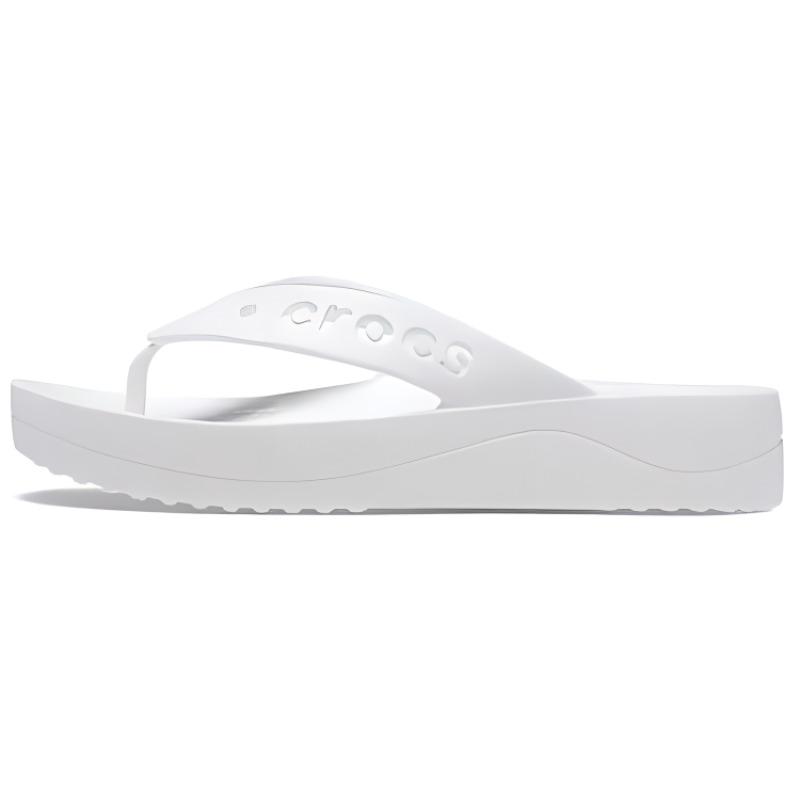Crocs Baya Platform Flip Comfortable Cut-out Non-Slip Flip Women's White