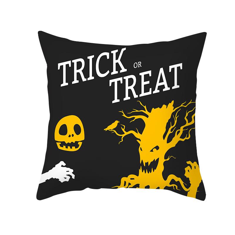 Halloween Pillow Cover Cartoon Pumpkin Head New Peach Skin Cushion Cover Sofa Cushion