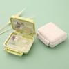 Pill Box Organizer Container 6 Grids Travel Case Tablets Plastic PP Drug Vitamin Capsule Holder Double Dustproof 4pc/lot