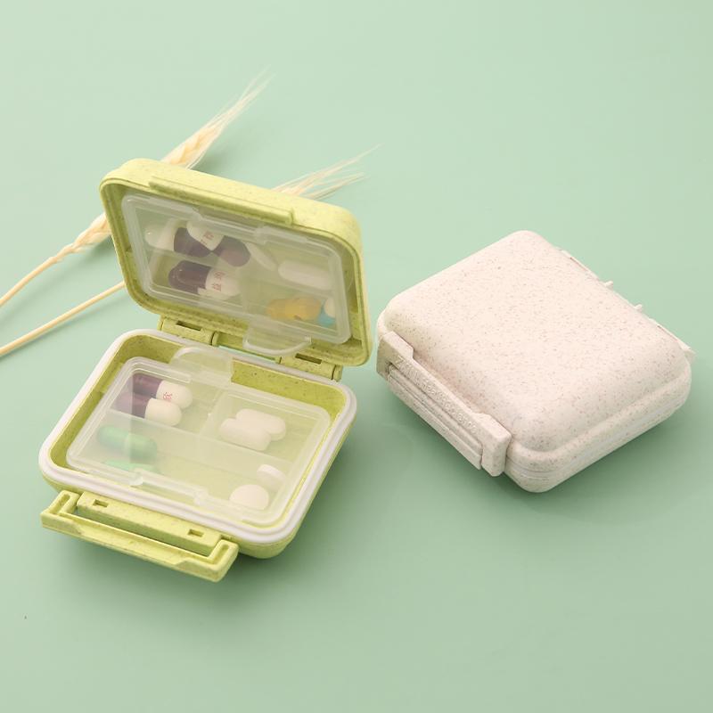 Pill Box Organizer Container 6 Grids Travel Case Tablets Plastic PP Drug Vitamin Capsule Holder Double Dustproof 4pc/lot