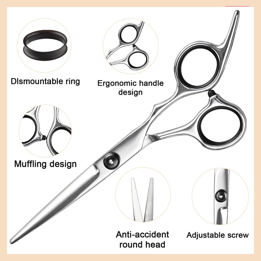 Hair Scissors Thinning Scissors for Hair Fcysy Professional 11 Pieces Hair Cutting Tools Barber Scissors Blending Scissors Straight Edge Hair Trimming