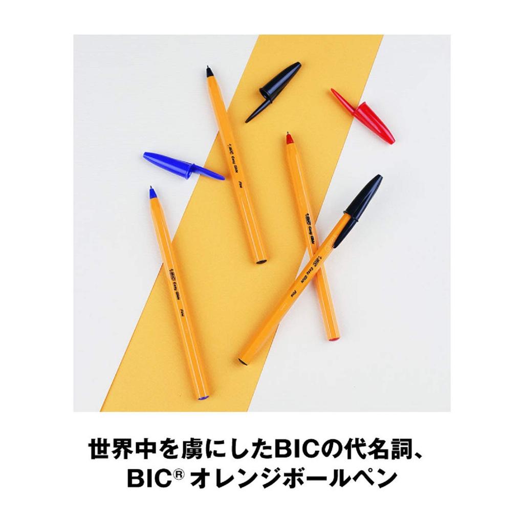 BIC Kuličkové pero Balení ORGF12EGRED Pero na bázi oleje, Oranžové, 0,7 mm, Červené, 12,