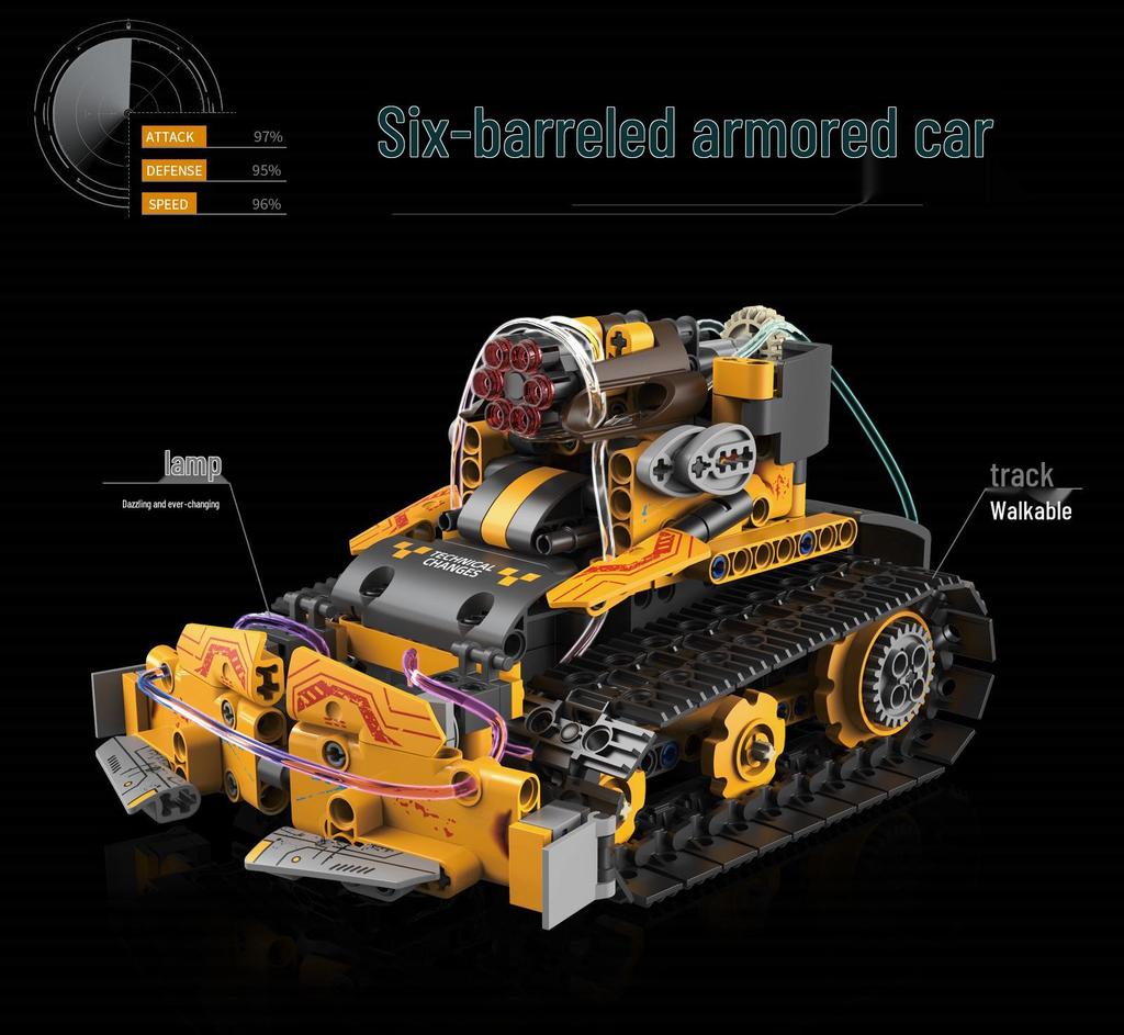 5-in-1 Remote Control Wall-E Robot Building Kit, Compatible with Lego, for Electric Science Education