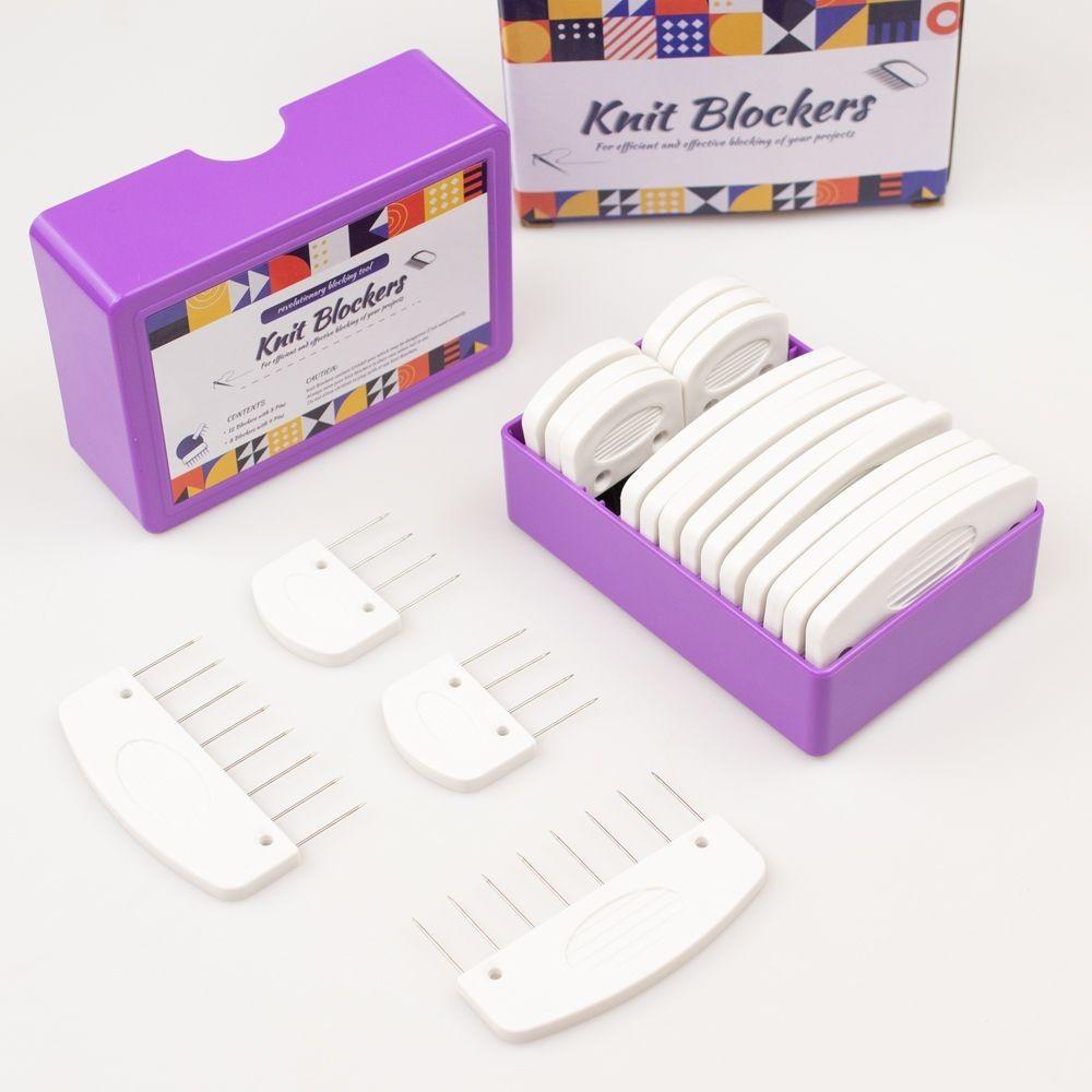 

Knitting Blocking Comb Set - Stainless Steel Knitting Blocking Combs and Pin with 2 Sizes for DIY Knit Crocheting Supplies